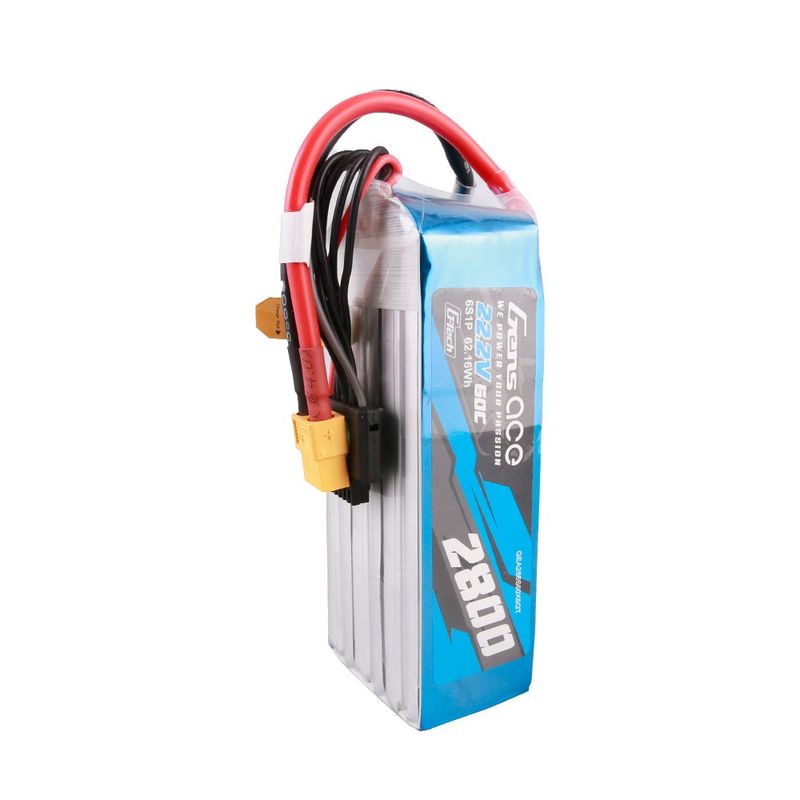 Gens ace 2800mAh 6S 60C 22,2V LiPo-batteri – XT60 kontakt – Heli