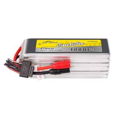 Tattu 6000mAh 6S 150C 22,2V LiPo-batteri – AS150 kontakt – Cinelifter