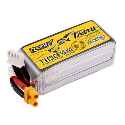Tattu 1100mAh 3S 60C 11,4V(HV) LiPo-batteri – XT30 kontakt – R-Line
