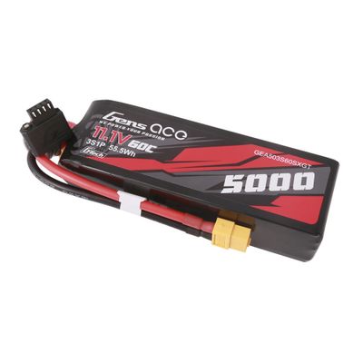 Gens ace 5000mAh 3S 60C 11,1V LiPo-batteri – XT60 kontakt – Car Classic