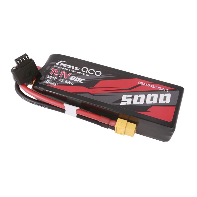 Gens ace 5000mAh 3S 60C 11,1V LiPo-batteri – XT60 kontakt – Car Classic