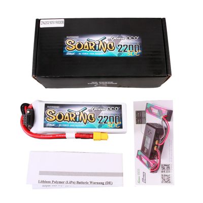 Gens ace Soaring 2200mAh 3S 11,1V 30C LiPo-batteri med XT60 – produktbild 5
