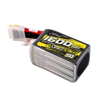Tattu 1600mAh 6S 160C 22,2V SQ LiPo-batteri – XT60 kontakt – R-Line 6,0