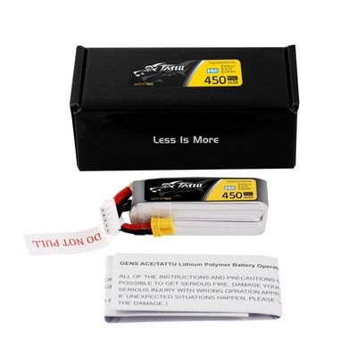 Tattu 450mAh 4S 95C 15,2V(HV) LiPo-batteri – XT30 kontakt – FPV Classic