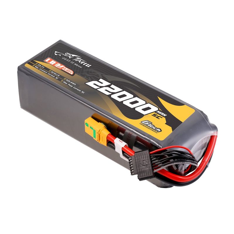 Tattu 22000mAh 6S 5C 23,7V(UHV) LiPo-batteri – XT90S-F kontakt – UAV Classic