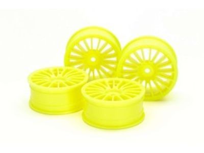 TAMIYA M-N 18-Spoke Wheels (24mm, Offset 0) (Yellow) 4pcs