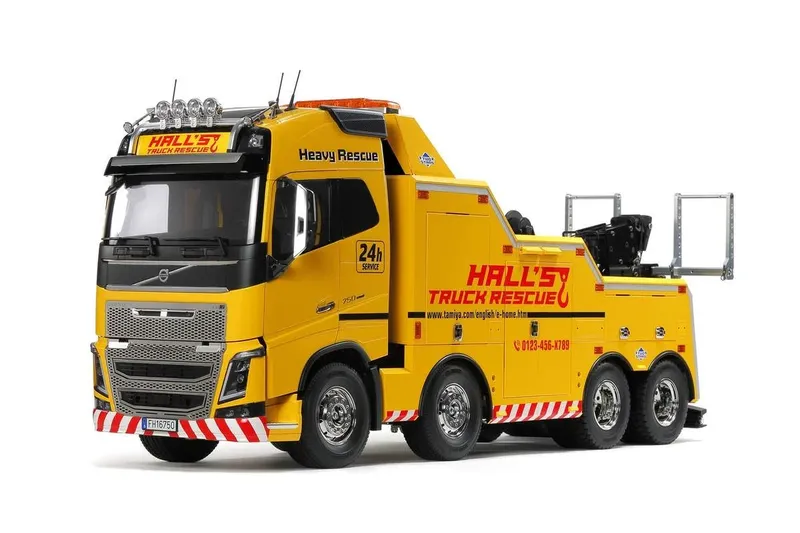 TAMIYA 1/14 Volvo FH16 8x4 Tow Truck Globetrotter 750