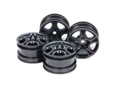 TAMIYA C-Shaped 10-Spoke Wheels (Black) 4pcs.
