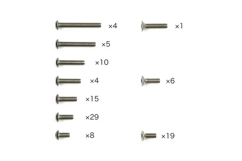 TAMIYA XV-02 Titanium Screw Set