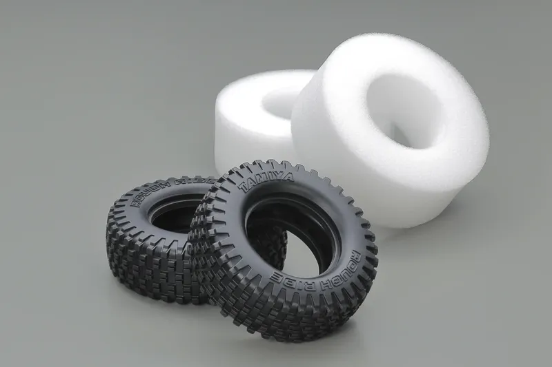 TAMIYA Block Pin "Rough Ride" Tires (w/Inner Sponge 2pcs)
