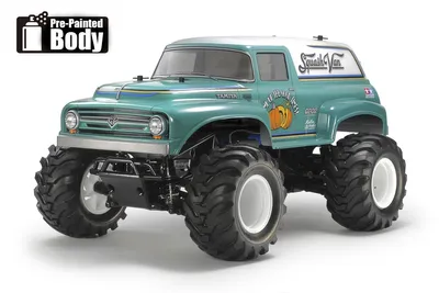 TAMIYA 1/10 R/C Squash Van (Green & White Painted Body)