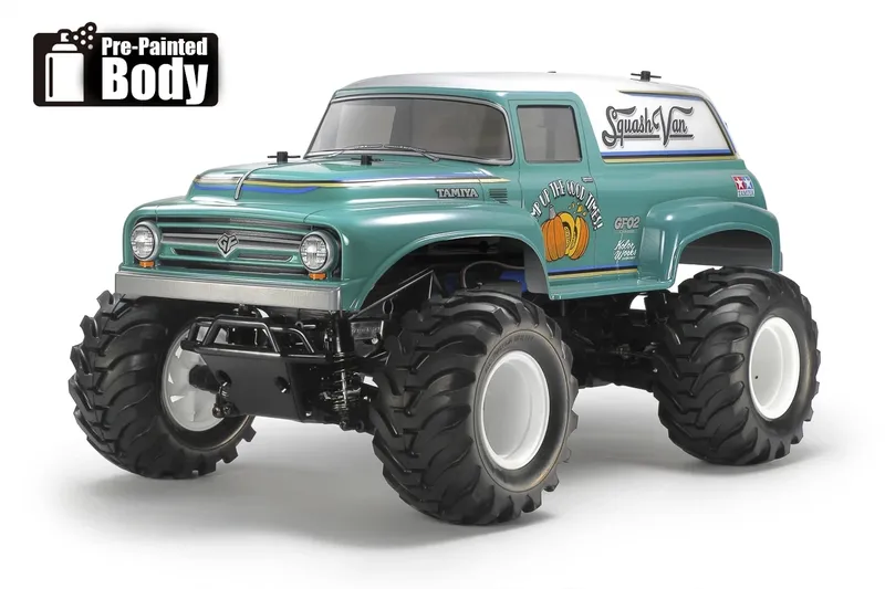 TAMIYA 1/10 R/C Squash Van (Green & White Painted Body)