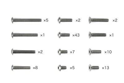 TAMIYA XM-01 Titanium Screw Set