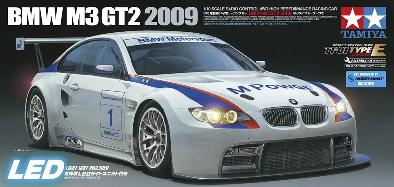 TAMIYA 1/10 R/C BMW M3 GT2 2009 (TT-01 TYPE-E)