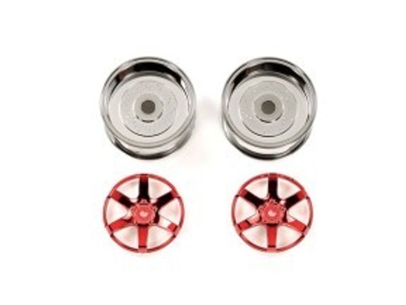 TAMIYA 2pc 6spk Red Whl 26mm Off+4