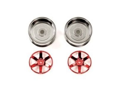 TAMIYA 2pc 6spk Red Whl 26mm Off+6