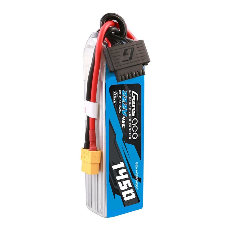 Gens ace 1450mAh 6S 45C 22,2V LiPo-batteri – XT60 kontakt – Ace Classic