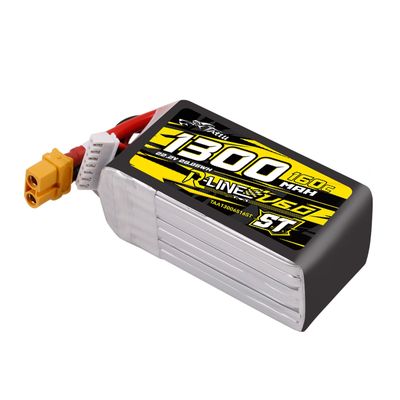 Tattu 1300mAh 6S 160C 22,2V ST LiPo-batteri – XT60 kontakt – R-Line 6,0