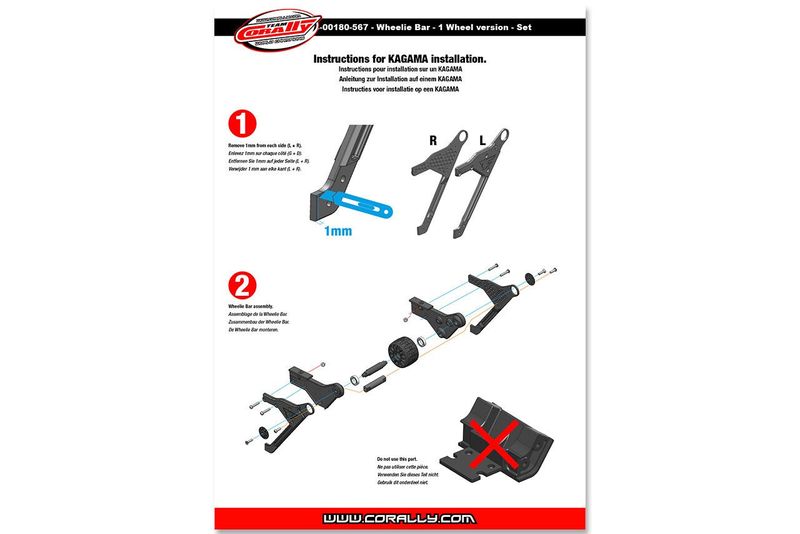 Team Corally - Wheelie Bar kit