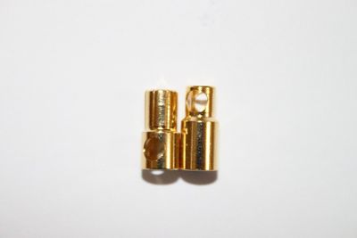 Guldkontakter 6.0mm. 1 par.