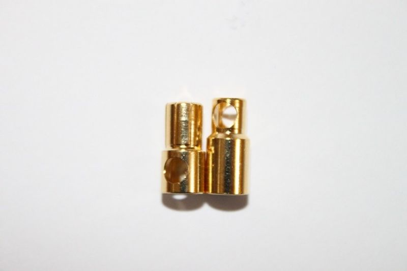 Guldkontakter 6.0mm. 1 par.