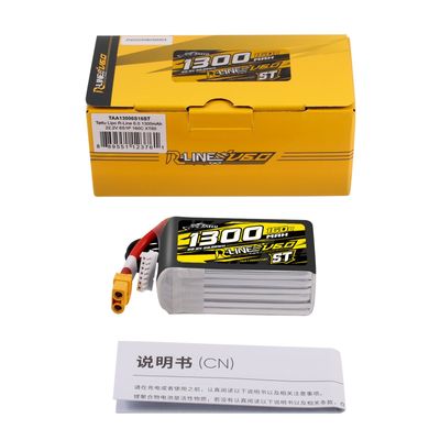 Tattu 1300mAh 6S 160C 22,2V ST LiPo-batteri – XT60 kontakt – R-Line 6,0