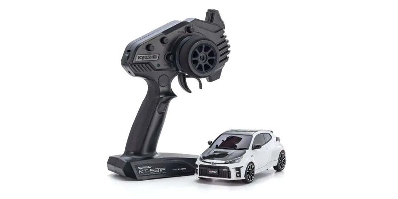 Kyosho Mini-Z AWD Toyota GRMN Yaris Rally Package vit Pearl (MA020-KT531P)