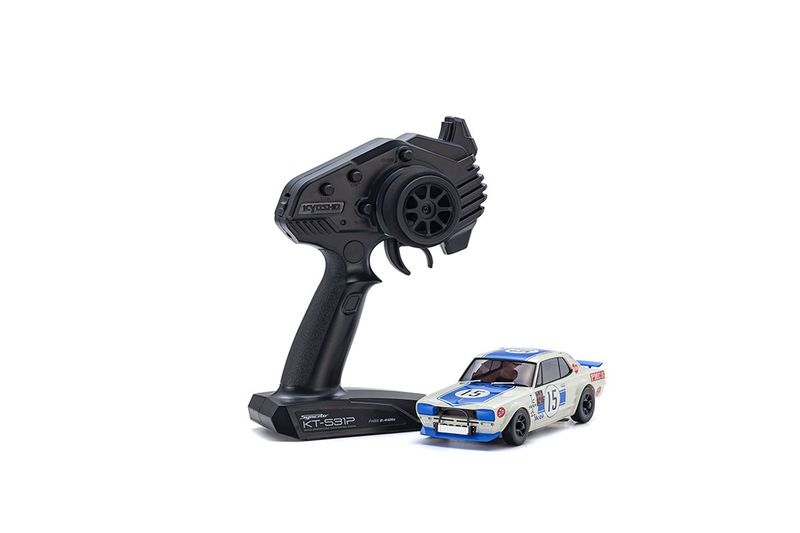 Kyosho Mini-Z AWD Skyline 2000GT-R KPGC10 Racing'72 blå No15 (MA020/KT531P)