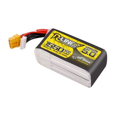 Tattu 1550mAh 4S 150C 14,8V LiPo-batteri – XT60 kontakt – R-Line 5,0