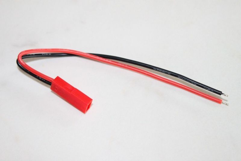 JST kontakt m. kabel. Hane