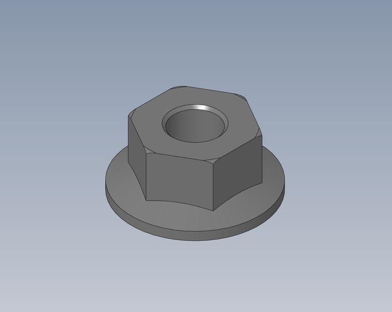Mutter M4 Fläns Intech ER-14