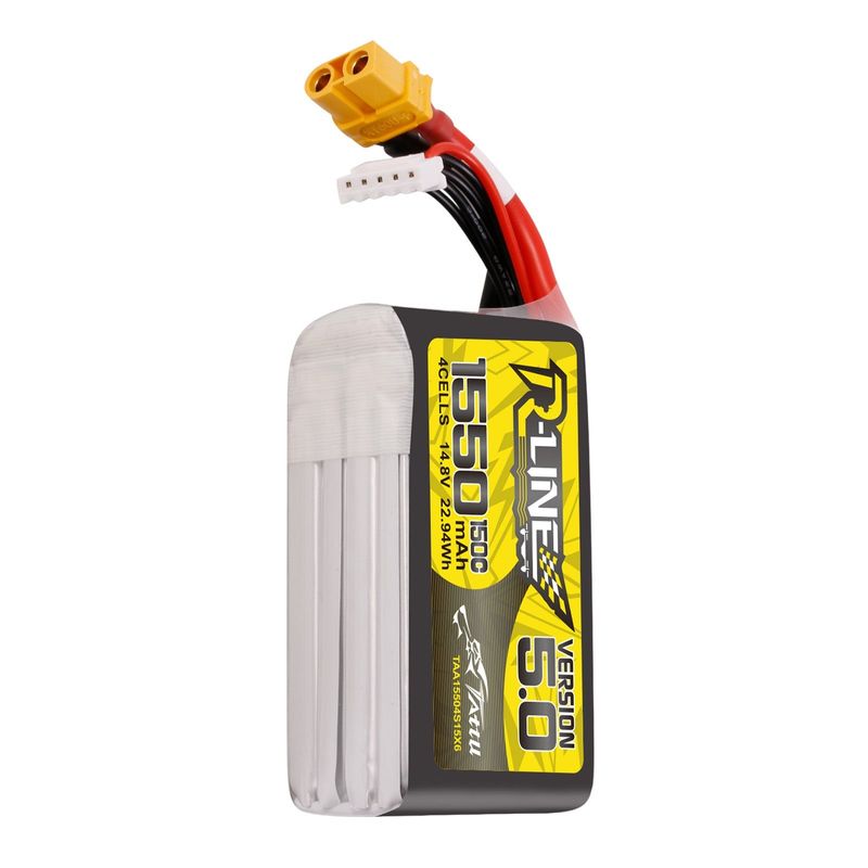 Tattu 1550mAh 4S 150C 14,8V LiPo-batteri – XT60 kontakt – R-Line 5,0