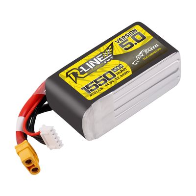 Tattu 1550mAh 4S 150C 14,8V LiPo-batteri – XT60 kontakt – R-Line 5,0