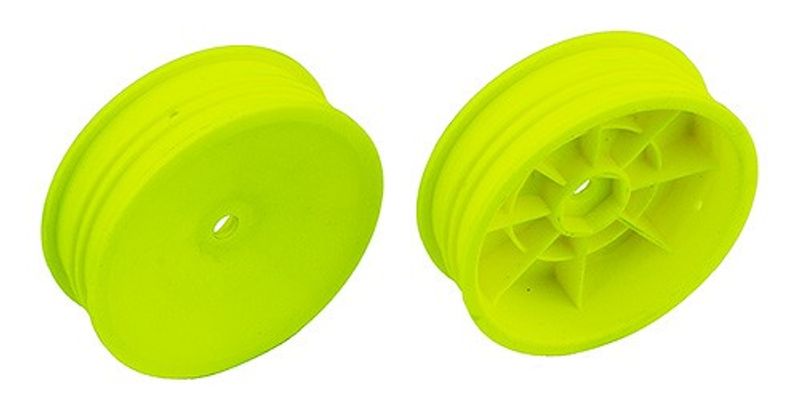 fälg fram, 2WD, Slim 1:10 Buggy, 2.2 in / 12mm HEX, gul (2st)