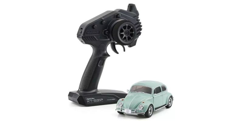 Kyosho Mini-Z MR04 RWD Volkswagen Beetle 1300 1966 Bahama blå