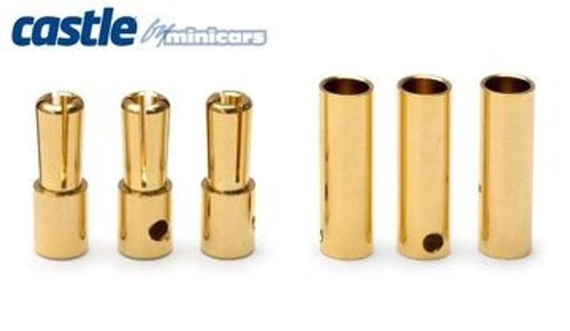 Castle Creations 4mm Bullet Kontakter 3par 75A