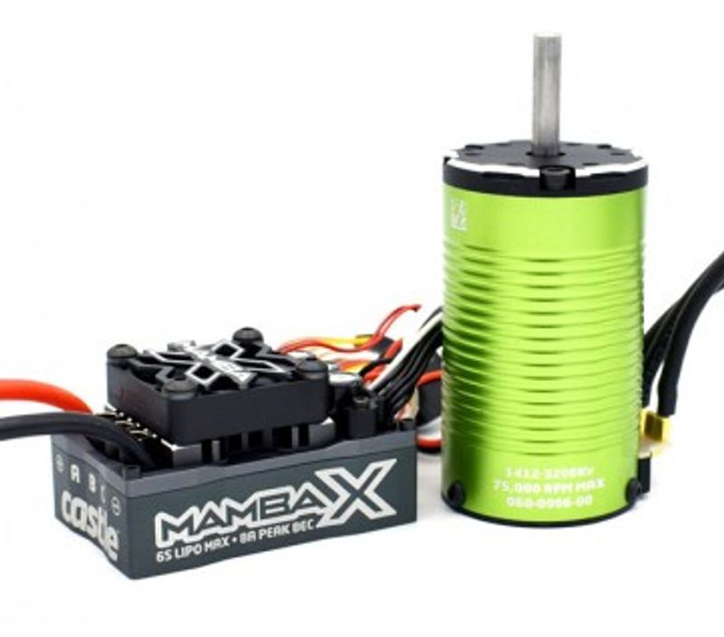 Castle Creations MAMBA X SCT Sensor WP ESC och 1412-3200KV 5mm Combo
