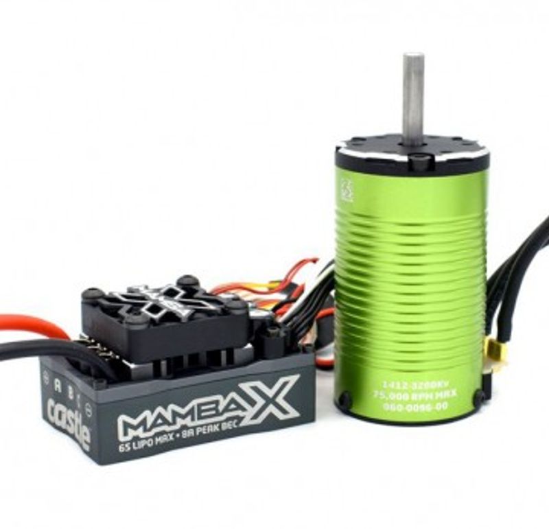 Castle Creations MAMBA X SCT Sensor WP ESC och 1412-2100KV 5mm Combo