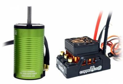 Castle Creations Copperhead 10 Sensor ESC och 1412-2100KV 5mm Combo