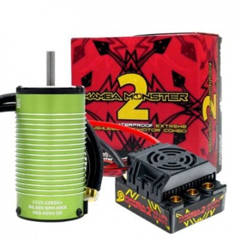 Castle Creations MAMBA MONSTER-2 1:8 WP ESC & 1515-2200KV V2 Sensor Motor