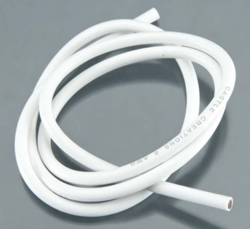 Castle Creations Kabel 90cm 08 AWG Vit