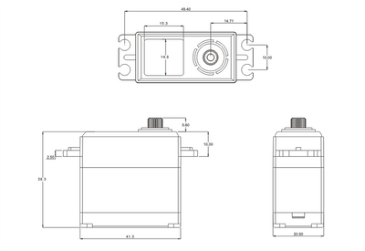 Servo Digitalt Coreless Högvolt 32.0kg/0.15sek (7.4V)