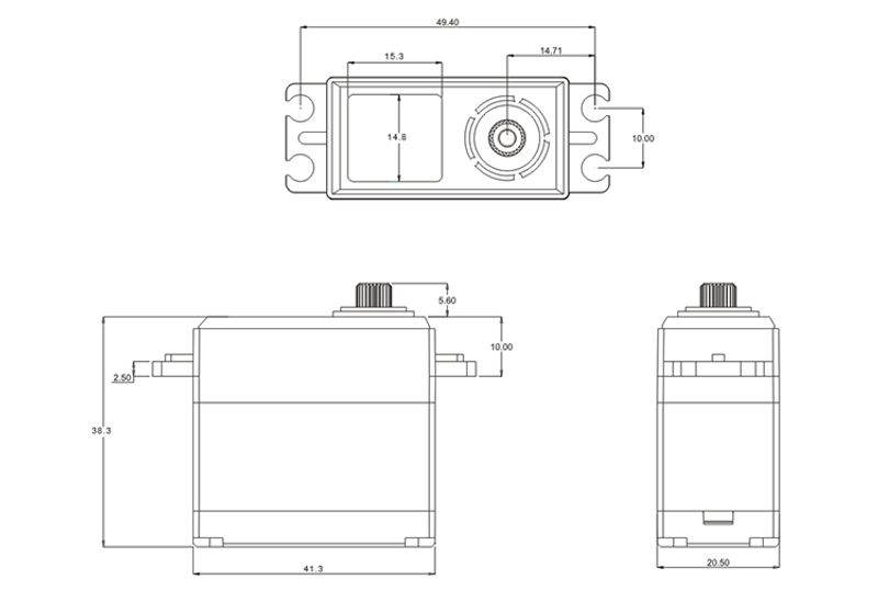Servo Digitalt Coreless Högvolt 32.0kg/0.15sek (7.4V)
