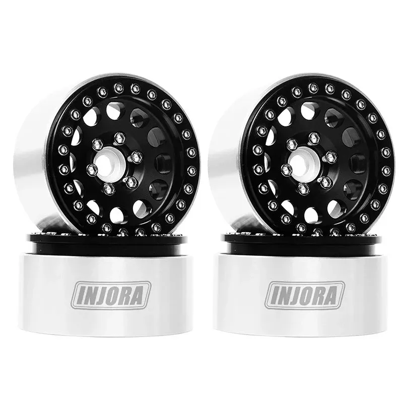 INJORA 4PCS 1.9" Aluminum Beadlock Wheels för 1/10 RC Crawler