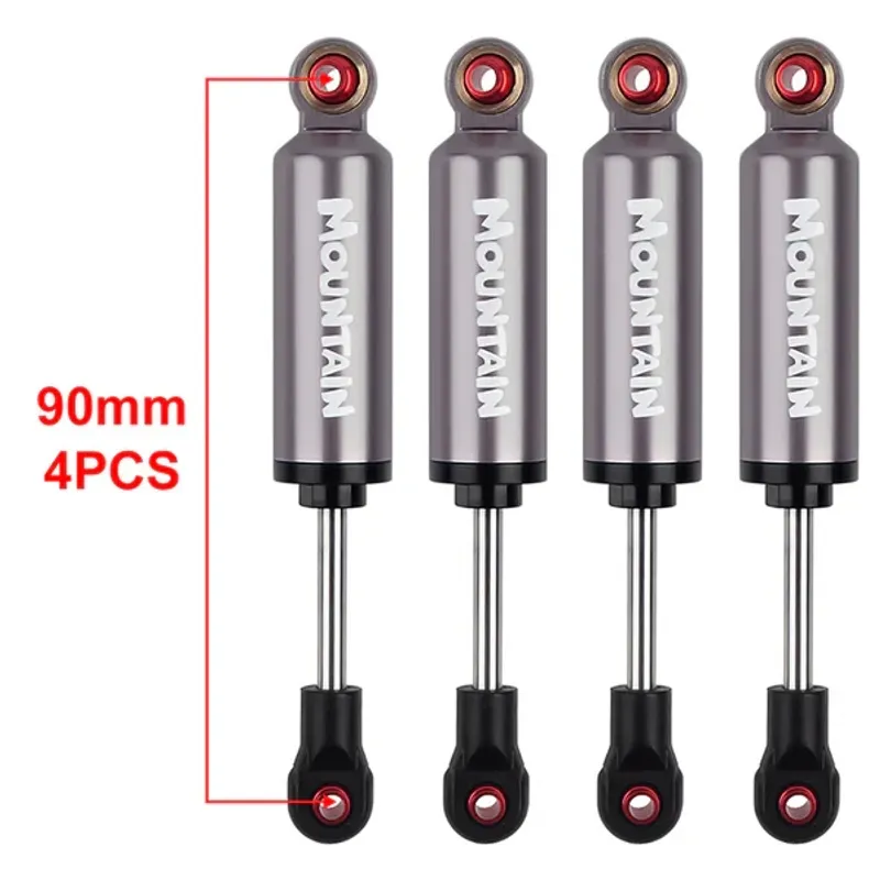 INJORA 4pcs Built-in Spring 90mm Shock Absorber Damper for 1/10 RC Crawler