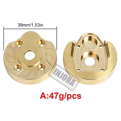 INJORA 2PCS Brass Portal Steering Knuckle Cap Housing för SCX10 III och Capra 1.9