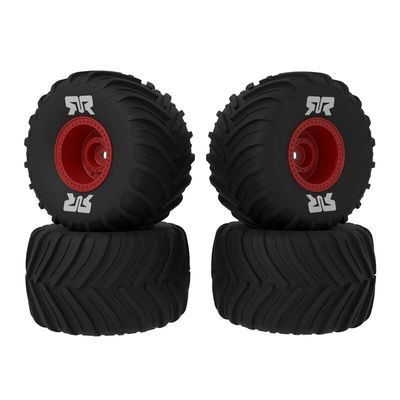 Hjul dBoots Chevron MT röda 12mm hex ARRMA GROM 4 st
