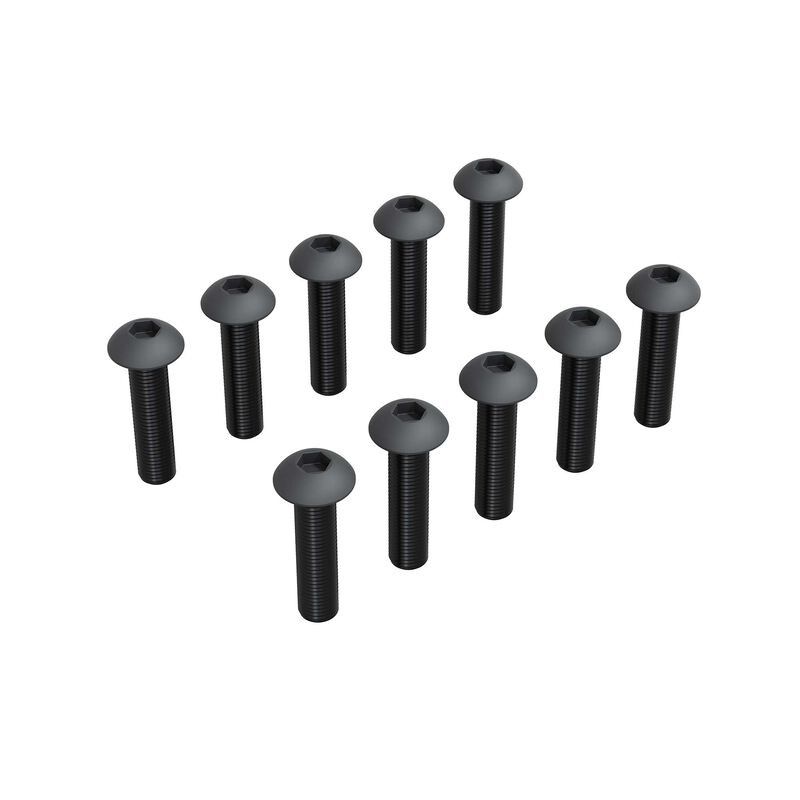 ARRMA kullriga skruvar M2,5×12 mm med M3-huvud, 10 st – ARA-3443