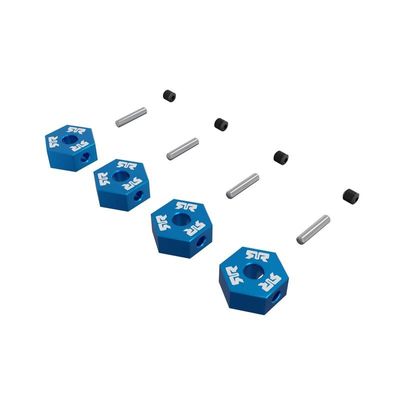 ARRMA hjulhex i metall 12 mm, blå, 4 st – ARA-3116