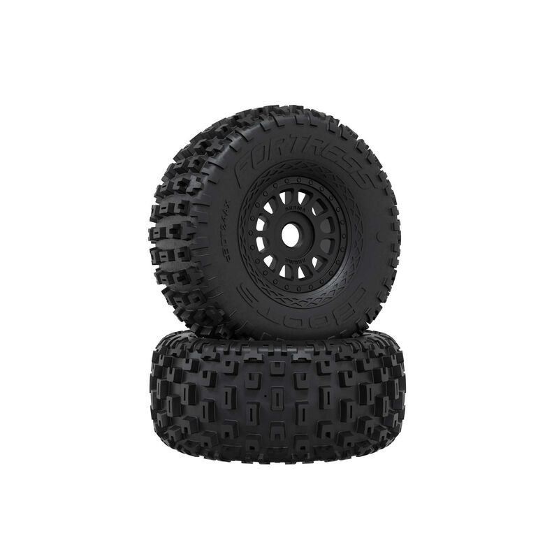 ARRMA dBoots Fortress kompletta hjul svarta (2 st)